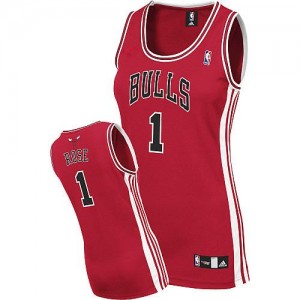 Maillot NBA Authentic Derrick Rose #1 Chicago Bulls Road Rouge - Femme