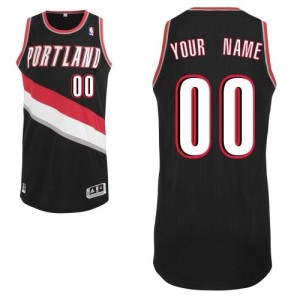 Maillot NBA Authentic Personnalisé Portland Trail Blazers Road Noir - Homme