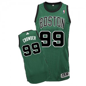 Maillot Authentic Boston Celtics NBA Alternate Vert (No. noir) - #99 Jae Crowder - Homme