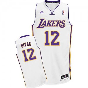 Los Angeles Lakers #12 Adidas Alternate Blanc Swingman Maillot d'équipe de NBA à vendre - Vlade Divac pour Homme