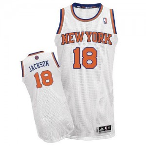 Maillot NBA Blanc Phil Jackson #18 New York Knicks Home Authentic Homme Adidas