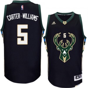 Maillot Authentic Milwaukee Bucks NBA Alternate Noir - #5 Michael Carter-Williams - Homme