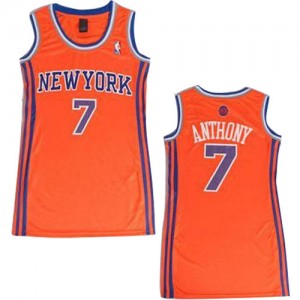 New York Knicks #7 Adidas Dress Orange Authentic Maillot d'équipe de NBA achats en ligne - Carmelo Anthony pour Femme