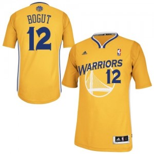 Maillot NBA Or Andrew Bogut #12 Golden State Warriors Alternate Swingman Homme Adidas