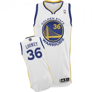 Maillot NBA Authentic Kevon Looney #36 Golden State Warriors Home Blanc - Homme