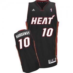 Maillot NBA Noir Tim Hardaway #10 Miami Heat Road Swingman Homme Adidas