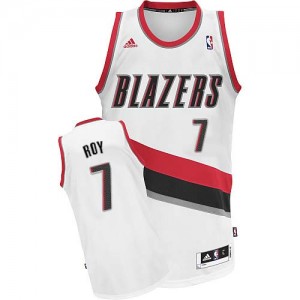 Portland Trail Blazers #7 Adidas Home Blanc Swingman Maillot d'équipe de NBA Le meilleur cadeau - Brandon Roy pour Homme