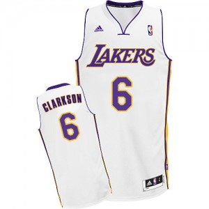 Maillot Adidas Blanc Alternate Swingman Los Angeles Lakers - Jordan Clarkson #6 - Homme
