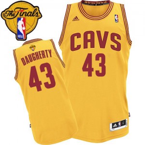 Maillot NBA Cleveland Cavaliers #43 Brad Daugherty Or Adidas Swingman Alternate 2015 The Finals Patch - Homme