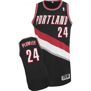 Maillot NBA Authentic Mason Plumlee #24 Portland Trail Blazers Road Noir - Homme