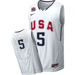 Maillot NBA Bleu marin Kevin Durant #5 Team USA 2010 World Authentic Homme Nike