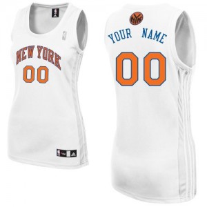 Maillot New York Knicks NBA Home Blanc - Personnalisé Authentic - Femme