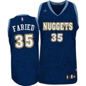 Maillot Adidas Bleu marin Crazy Light Authentic Denver Nuggets - Kenneth Faried #35 - Homme