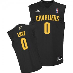 Maillot Adidas Noir Fashion Authentic Cleveland Cavaliers - Kevin Love #0 - Homme