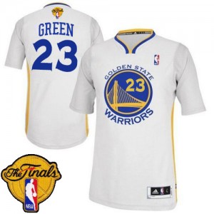 Maillot NBA Authentic Draymond Green #23 Golden State Warriors Alternate 2015 The Finals Patch Blanc - Homme