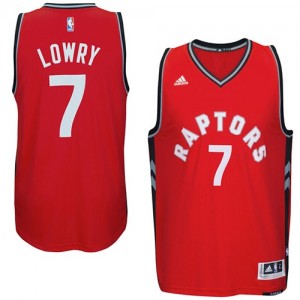 Maillot NBA Rouge Kyle Lowry #7 Toronto Raptors climacool Authentic Homme Adidas