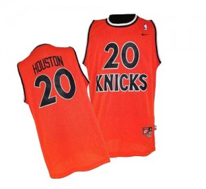 Maillot NBA Authentic Allan Houston #20 New York Knicks Throwback Orange - Homme