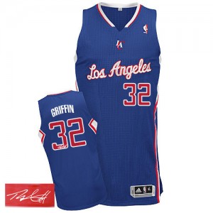 Maillot Authentic Los Angeles Clippers NBA Alternate Autographed Bleu royal - #32 Blake Griffin - Homme