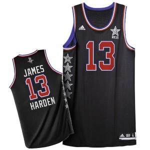 Maillot NBA Houston Rockets #13 James Harden Noir Adidas Authentic 2015 All Star - Homme