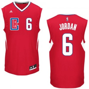 Maillot NBA Authentic DeAndre Jordan #6 Los Angeles Clippers Road Rouge - Homme