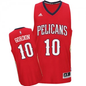 Maillot NBA New Orleans Pelicans #10 Eric Gordon Rouge Adidas Swingman Alternate - Homme