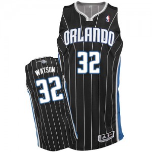 Maillot NBA Orlando Magic #32 C.J. Watson Noir Adidas Authentic Alternate - Homme