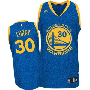 Maillot NBA Bleu Stephen Curry #30 Golden State Warriors Crazy Light Swingman Homme Adidas