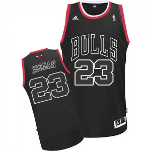 Maillot Swingman Chicago Bulls NBA Shadow Noir - #23 Michael Jordan - Homme