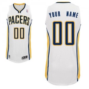 Maillot NBA Blanc Authentic Personnalisé Indiana Pacers Home Homme Adidas