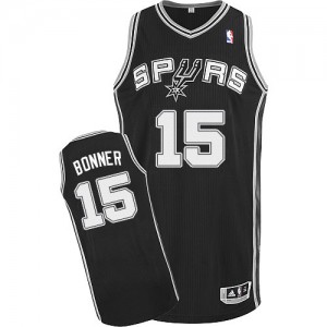San Antonio Spurs #15 Adidas Road Noir Authentic Maillot d'équipe de NBA prix d'usine en ligne - Matt Bonner pour Homme