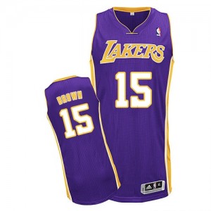 Maillot Authentic Los Angeles Lakers NBA Road Violet - #15 Jabari Brown - Homme