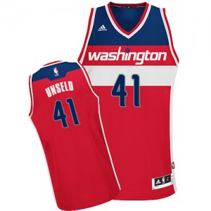 Maillot NBA Washington Wizards #41 Wes Unseld Rouge Adidas Swingman Road - Homme