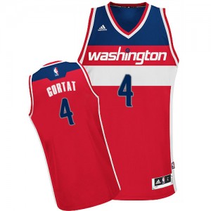 Washington Wizards Marcin Gortat #4 Road Swingman Maillot d'équipe de NBA - Rouge pour Homme