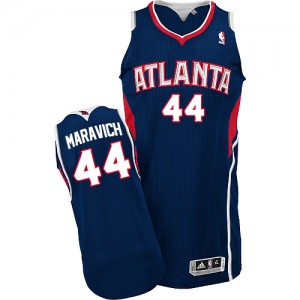 Maillot NBA Bleu marin Pete Maravich #44 Atlanta Hawks Road Authentic Homme Adidas