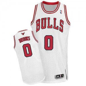 Maillot Authentic Chicago Bulls NBA Home Blanc - #0 Aaron Brooks - Homme