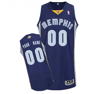 Maillot NBA Bleu marin Authentic Personnalisé Memphis Grizzlies Road Enfants Adidas