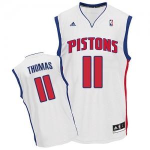 Maillot Adidas Blanc Home Swingman Detroit Pistons - Isiah Thomas #11 - Homme