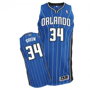 Orlando Magic Willie Green #34 Road Authentic Maillot d'équipe de NBA - Bleu royal pour Homme