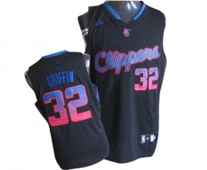 Maillot Adidas Noir Vibe Authentic Los Angeles Clippers - Blake Griffin #32 - Homme