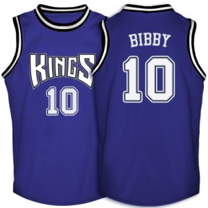 Maillot NBA Violet Mike Bibby #10 Sacramento Kings Throwback Authentic Homme Adidas