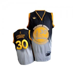 Maillot NBA Gris noir Stephen Curry #30 Golden State Warriors Fadeaway Fashion Swingman Homme Adidas