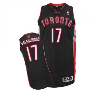 Maillot NBA Noir Jonas Valanciunas #17 Toronto Raptors Alternate Authentic Homme Adidas
