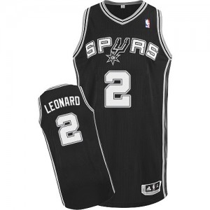 Maillot NBA Authentic Kawhi Leonard #2 San Antonio Spurs Road Noir - Homme