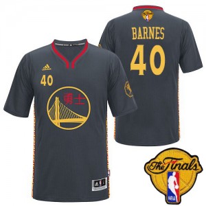 Maillot NBA Swingman Harrison Barnes #40 Golden State Warriors Slate Chinese New Year 2015 The Finals Patch Noir - Homme