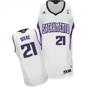 Sacramento Kings Vlade Divac #21 Home Swingman Maillot d'équipe de NBA - Blanc pour Homme