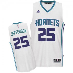 Charlotte Hornets #25 Adidas Home Blanc Authentic Maillot d'équipe de NBA magasin d'usine - Al Jefferson pour Homme