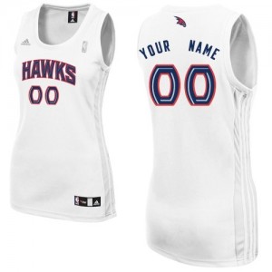 Atlanta Hawks Personnalisé Adidas Home Blanc Maillot d'équipe de NBA 100% authentique - Swingman pour Femme