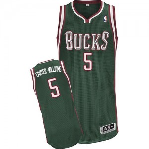 Milwaukee Bucks #5 Adidas Road Vert Authentic Maillot d'équipe de NBA en ligne - Michael Carter-Williams pour Homme