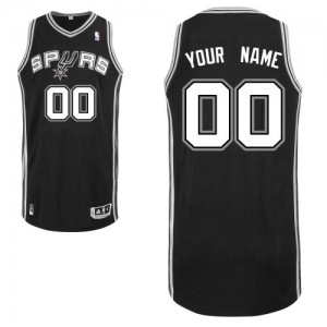 San Antonio Spurs Authentic Personnalisé Road Maillot d'équipe de NBA - Noir pour Homme