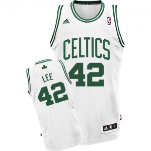 Maillot NBA Boston Celtics #42 David Lee Blanc Adidas Swingman Home - Femme